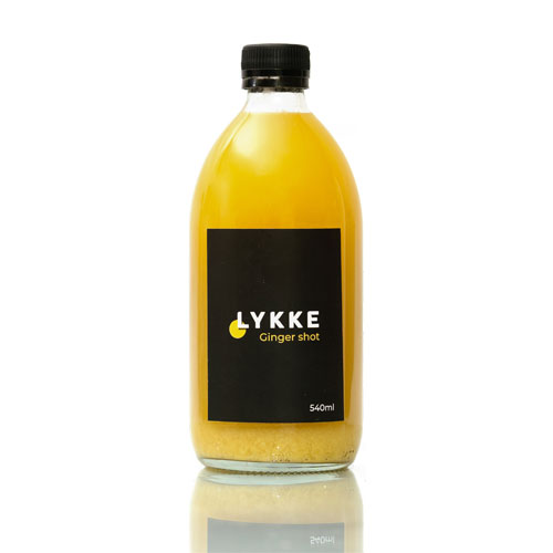 Sklenená fĺaša Lykke zázvorový nápoj 540ml